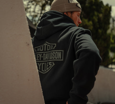 Harley-Davidson Men's Plaid Lined Zip Hoodie - Harley Black 96783-25VM