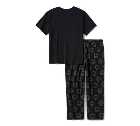 Harley-Davidson Men's Willie G™ Skull Short Sleeve Pajama Set 96793-25VM