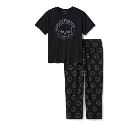 Harley-Davidson Men's Willie G™ Skull Short Sleeve Pajama Set 96793-25VM