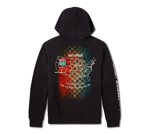 H-D Route 66 Anniversary Full Zip Fleece Hoodie