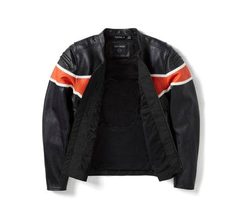 Genuine Harley-Davidson® Men's H-D Trenton Leather Riding Jacket 97014-25VM