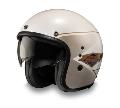 Genuine Harley-Davidson® 120th Anniversary Diamond H-D X14 SUN SHIELD 3/4 HELMET9  7229-23EX