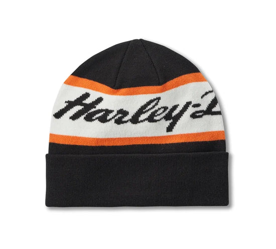 Genuine Harley-Davidson® H-D Script Beanie - Harley Black 97630-25VM