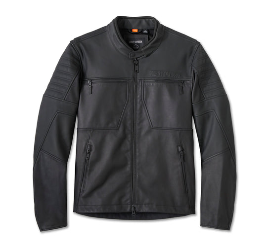 Chaqueta de moto de cuero genuina Harley-Davidson® con gráfico Willie G Skull 98004-25VM