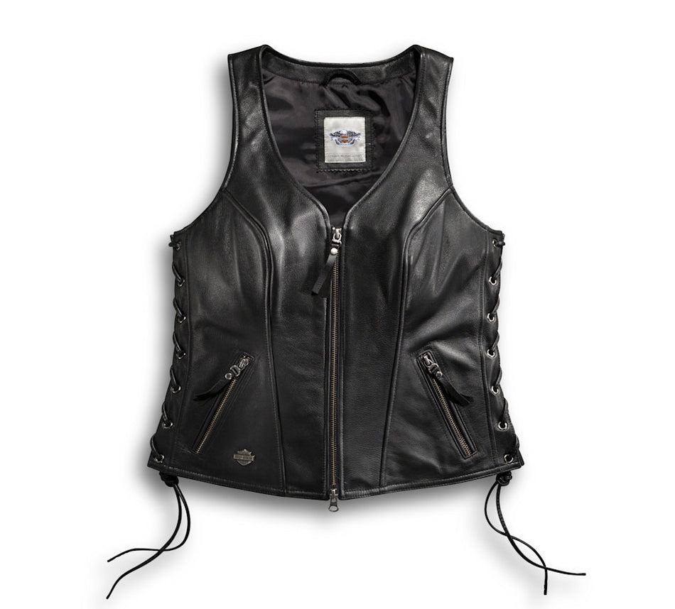 Chaleco 98071-14VW Harley-Davidson Vest-avenue, cuero, negro