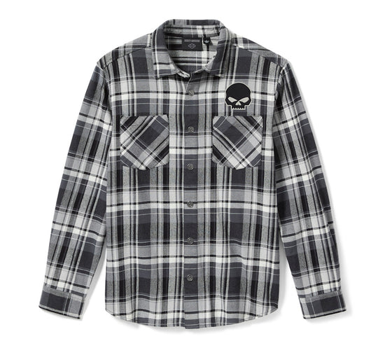 99290-25VM Harley-Davidson Shirt-woven,black/grey Plaid