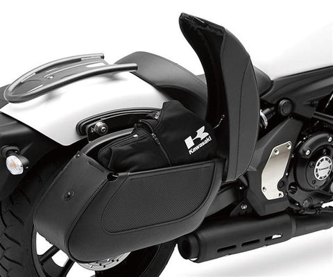 Kawasaki Leather saddlebag kit (Quick Release) 999940523B  KQR Bracket Kit (side bars) (Anthracite/Black)