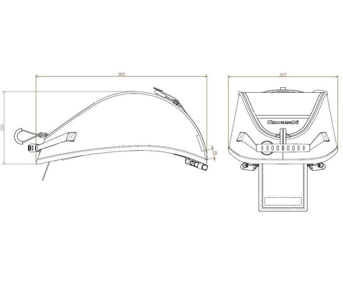 Kawasaki Tank bag with window (4L) 999940986  Bracket for tank bag (Z900)