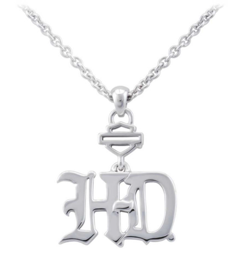 Harley-Davidson® Women's H-D Old English Letter B&S Chain Necklace HDN0423