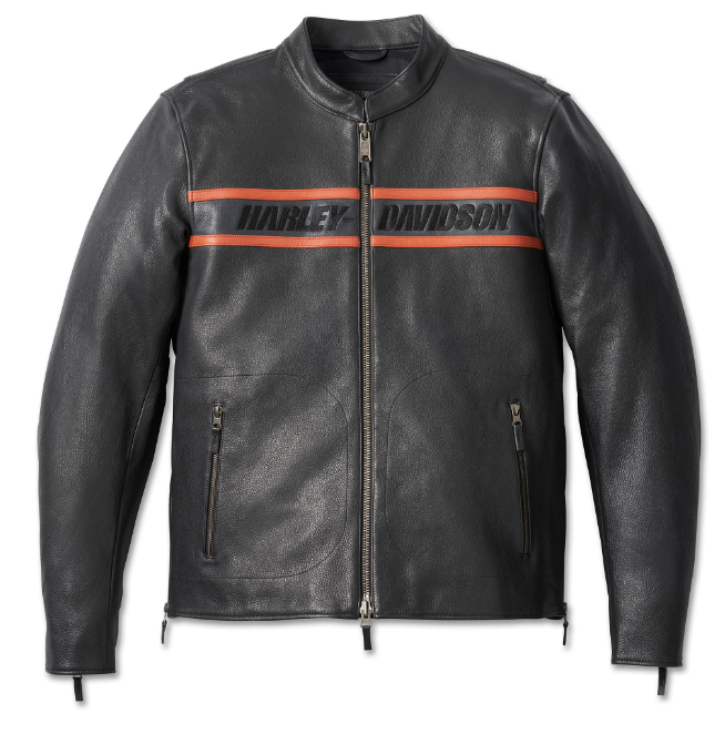 Harley Davidson Giacca in pelle uomo Victory Lane II - nera 98000-23EM