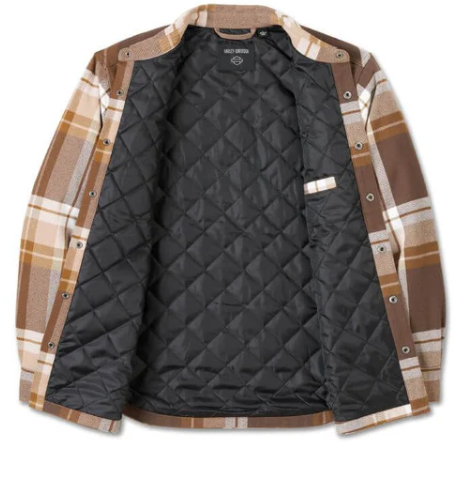 Harley-Davidson In Between The Line Shirt Jacket - Plaid - Java & Toffee 96039-25VM