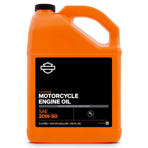 Harley Davidson 62600042B 360 MOTORCYCLE OIL 20W50 4 LITRE LUBRICANT,ORG,20W50,4LITER,EUR