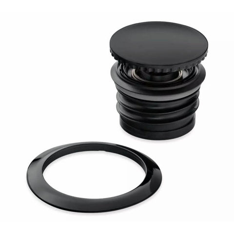 Harley Davidson 63140-10B FLUSH-MOUNT FUEL CAP GLOSS BLACK KIT,FUEL FILL,CAP,FLUSH,4.5/2.1G,BLK/SPR