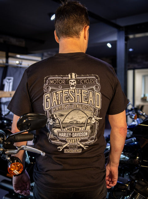 Gateshead Harley-Davidson® Dealer T-Shirt Chromed out USA3001699-BLK