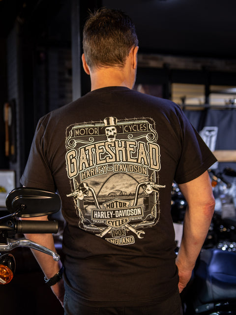 Gateshead Harley-Davidson® Dealer T-Shirt Animated ADT 3001701-BLK