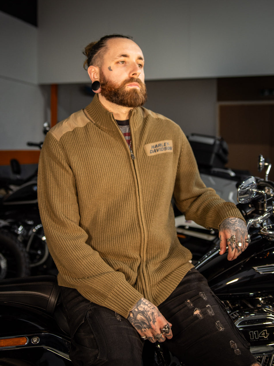Genuine Harley-Davidson® SWEATER-KNIT, GREEN 96192-23VM