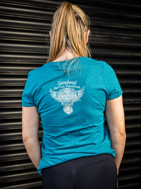 Gateshead Harley-Davidson® Dealer Top -  H-D Free Lds T Heather Teal 3001794-HTTL