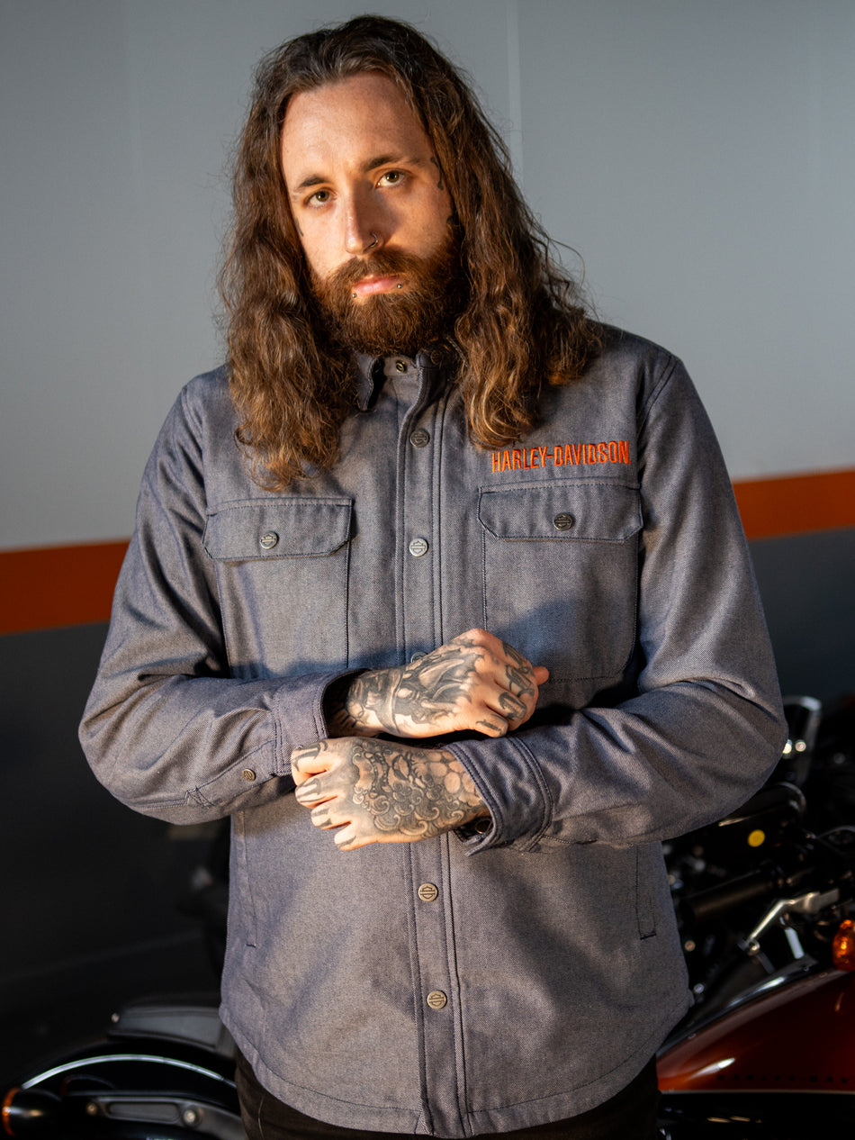 Original Harley Davidson sobrecamisa de moto Operative para hombre - Peacoat 98101-23EM