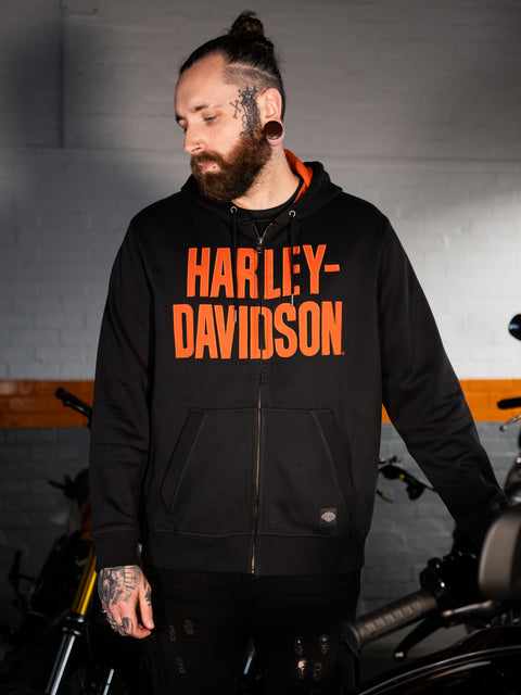 Genuine Harley-Davidson®   Men's Bar Font Zip-Up Hoodie 99191-24VM