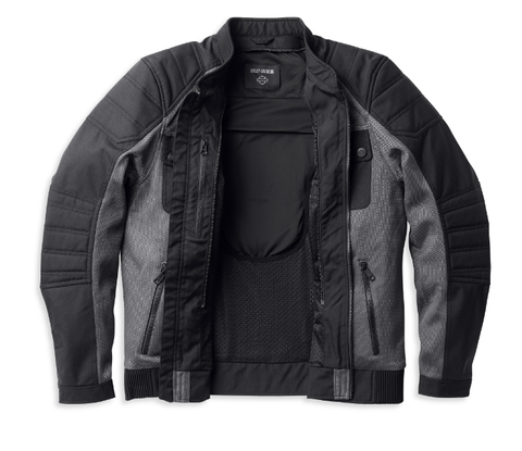 Genuine Harley-Davidson® Men's Zephyr Mesh Jacket w/ Zip-out Liner - Granite Grey 98131-22EM