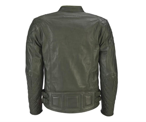 Kawasaki 104CRM22110M LONDON OLIVE LEATHER JACKET (male) M