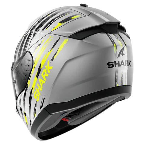 SHARK RIDILL 2 HELMET ASSYA SILVER / ANTHRACITE / YELLOW HE1120E-SAY