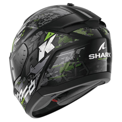 SHARK RIDILL 2 HELMET MOLOKAI BLACK / SILVER / GREEN HE1109E-KSG