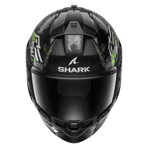 SHARK RIDILL 2 HELMET MOLOKAI BLACK / SILVER / GREEN HE1109E-KSG