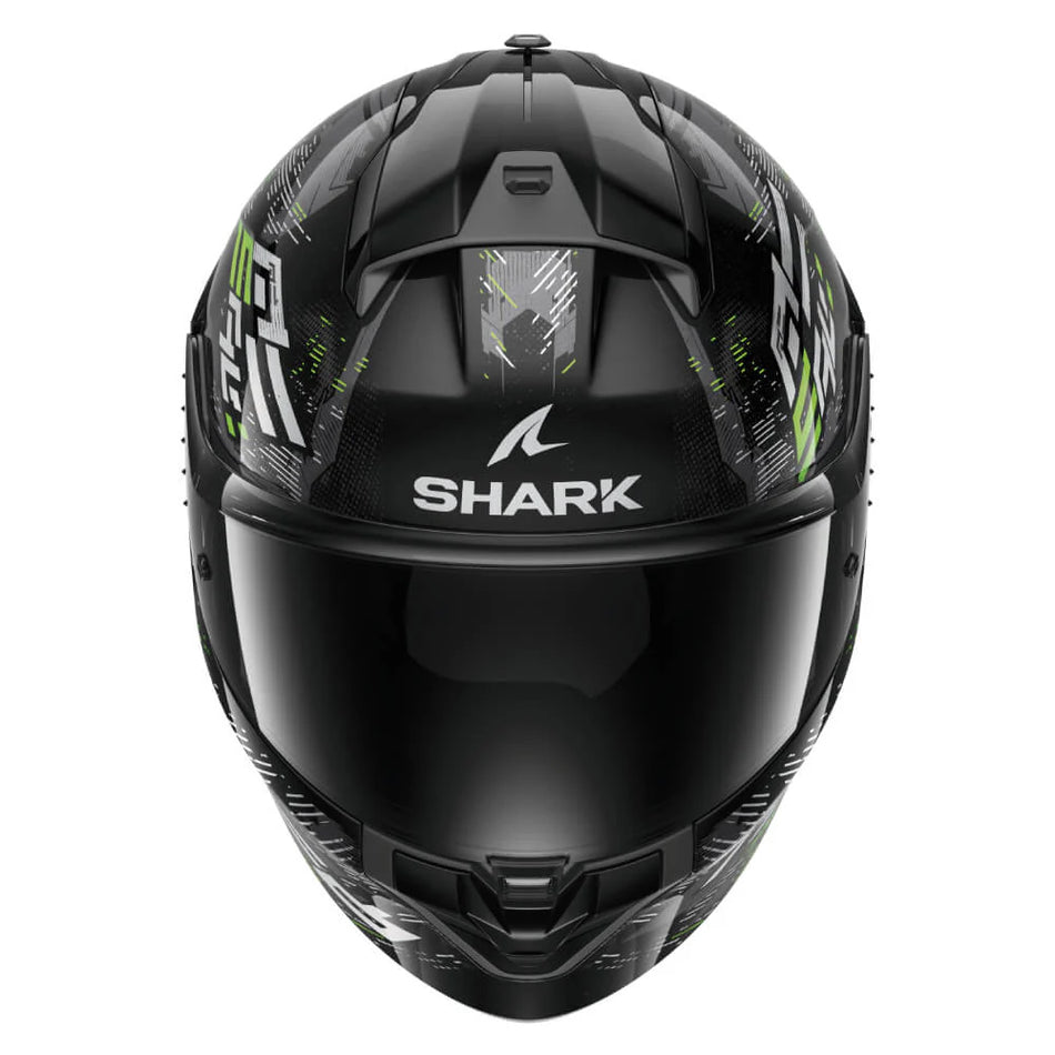 SHARK RIDILL 2 HELMET MOLOKAI BLACK / SILVER / GREEN HE1109E-KSG