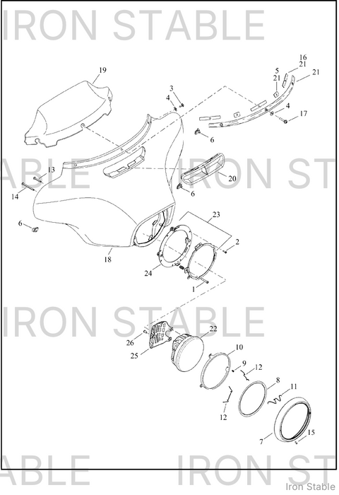 67700459A Harley-Davidson Hdlt Sub-cmpnt,rear Cover