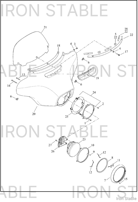 67700459A Harley-Davidson Hdlt Sub-cmpnt,rear Cover