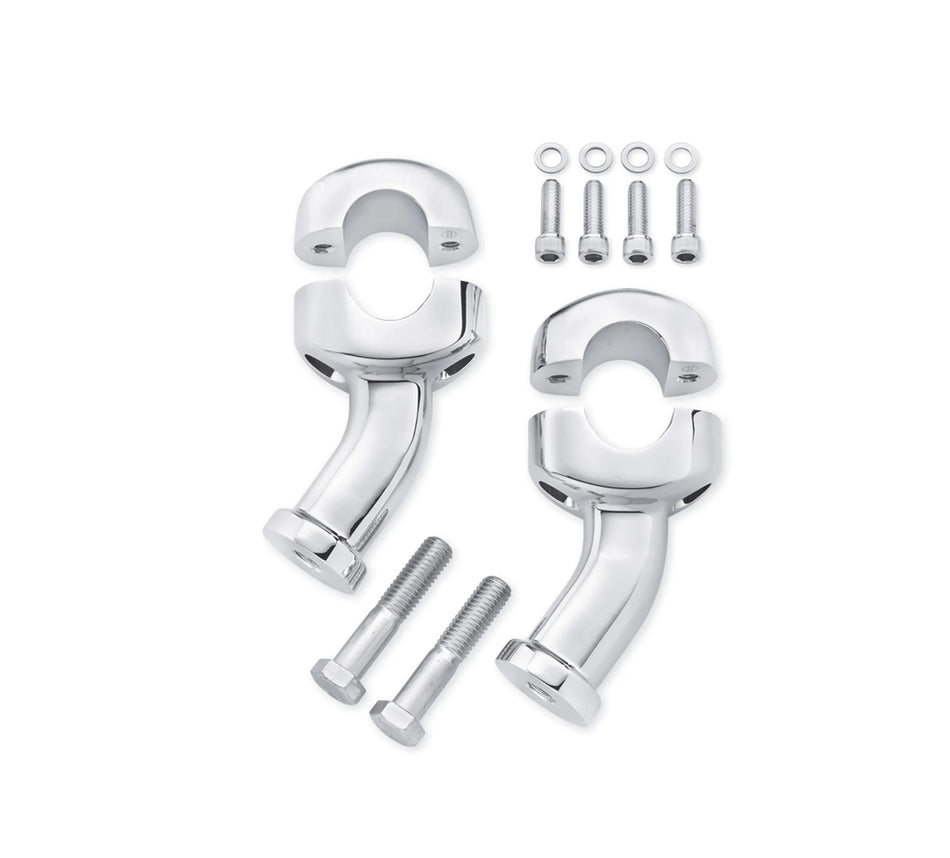 Harley Davidson 56269-09 Riser curvo pull-back fat KIT-RISER,4-IN/2-PC CLAMP/1.25 BAR,CHRM