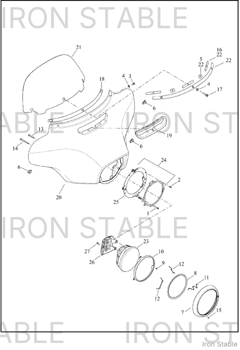 67700459A Harley-Davidson Hdlt Sub-cmpnt,rear Cover