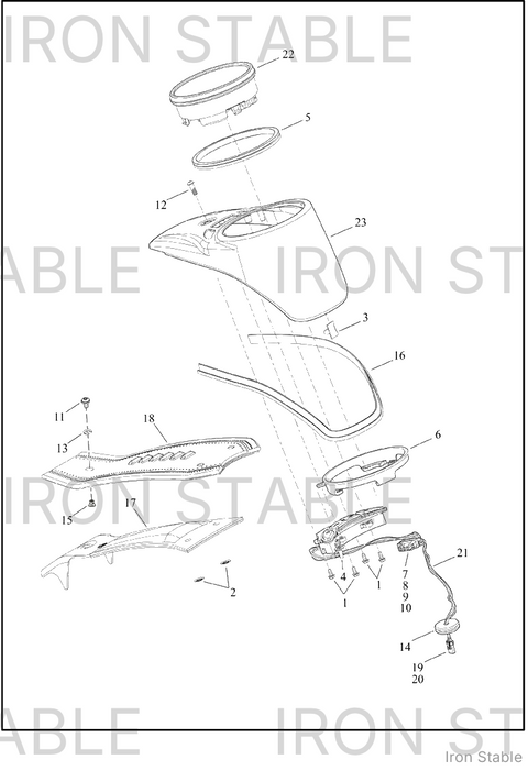 61400413 Harley-Davidson Fuel Tank Trim