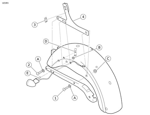 Harley-Davidson 53925-04 XL Rigid Sideplates