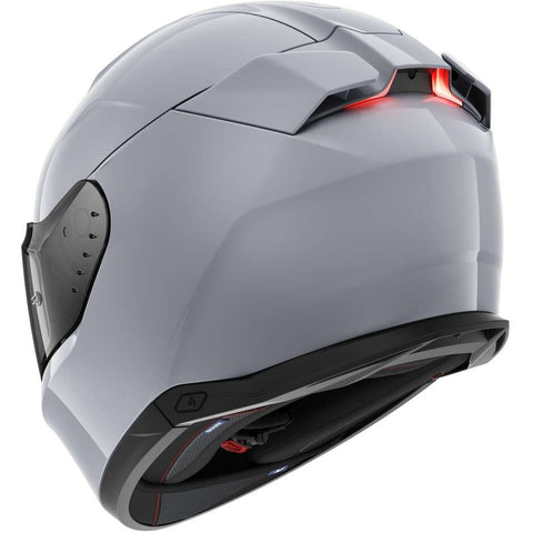 SHARK Motorcycle Helmet With LEDSKWAL i3 DARK SHADOW EDITION Gun Silver he0824es05