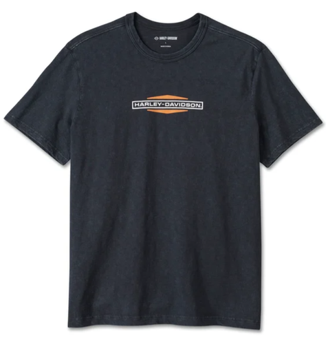 Genuine Harley-Davidson Men's Stacked Bar & Shield Slub Tee - Harley Black 96012-25VM