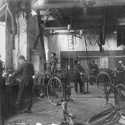 The S Jennings bicycle workshop in Morpeth