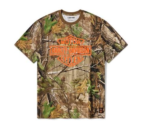 T-shirt in maglia 96459-26VM Harley-Davidson stampa Realtree Brown