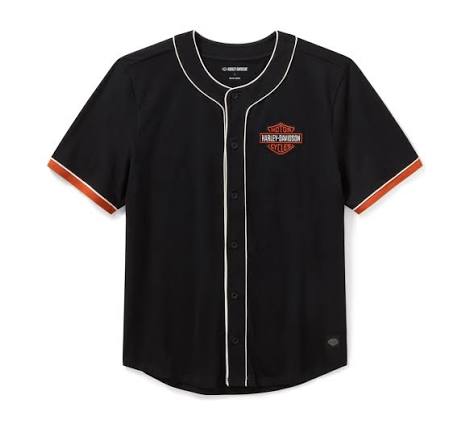 Maglia da baseball in maglia nera 96457-26VM Harley-Davidson