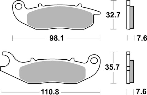 SBS Organic Front Brake Pads 228HF