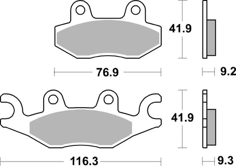 SBS Organic Front Brake Pads 210HF