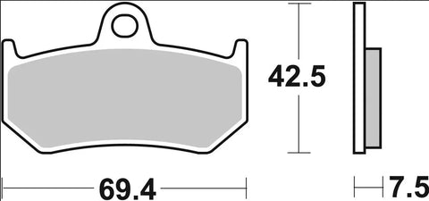 Brembo Sintered Metal Rear Brake Pads 07GR35SP