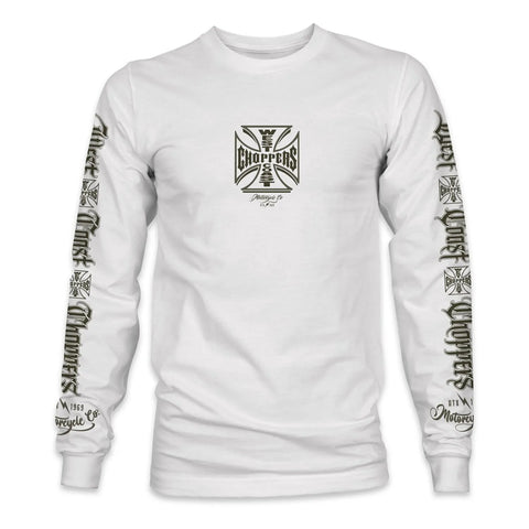 West Coast Choppers Gangscript Long Sleeve T-Shirt White