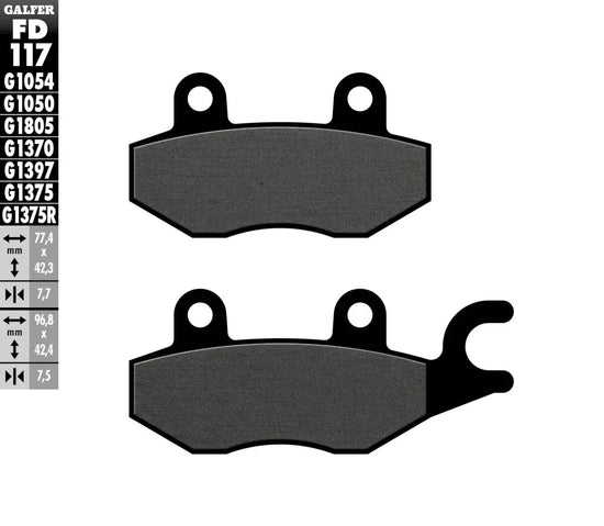 Galfer Organic Front & Rear Brake Pads FD117G1050