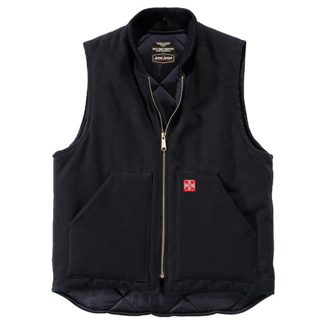 West Coast Choppers Heavy Duty Canvas Work Vest Black