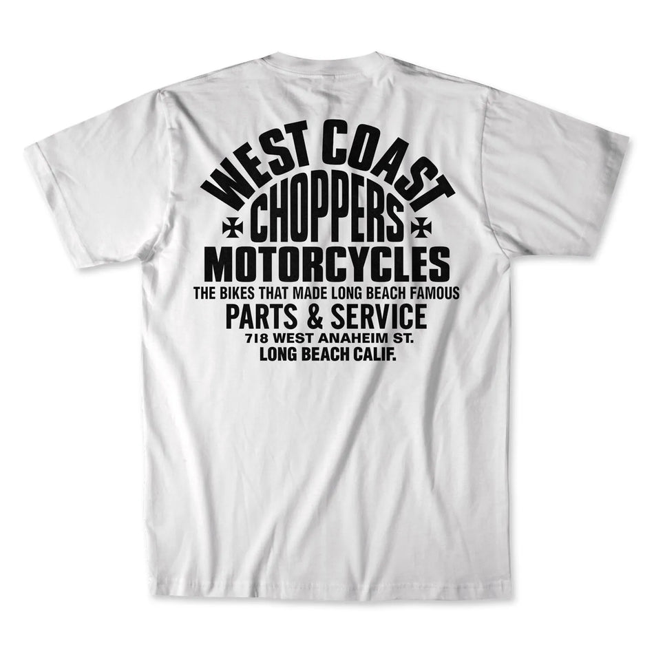 West Coast Choppers Parts T-Shirt White/Black