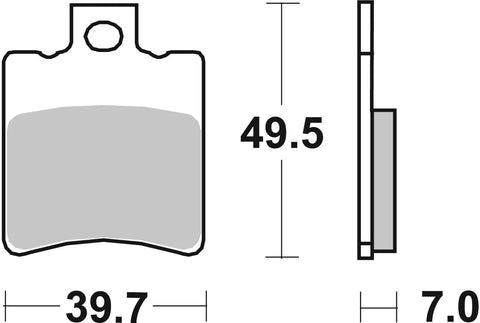SBS Organic Front & Rear Brake Pads 143HF