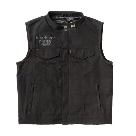 West Coast Choppers x 13 1/2 Dominator Black Canvas Riding Vest