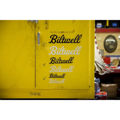 Biltwell Script Sticker Black 6"
